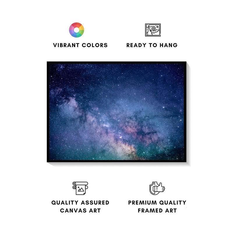 Buy Mesmerizing Galaxy Wall Painting - Black Frame Wall Art & Paintings from Vaaree