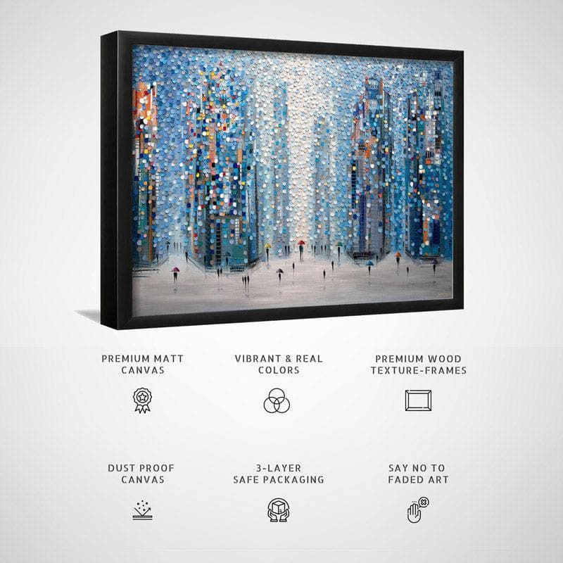 Wall Art & Paintings - Metropolitan Dreams Wall Painting - Black Frame