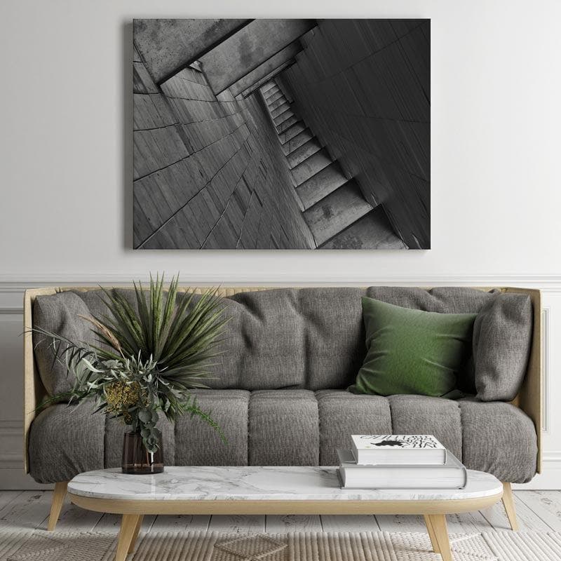 Wall Art & Paintings - Monochromatic Metropolis Wall Painting - Gallery Wrap