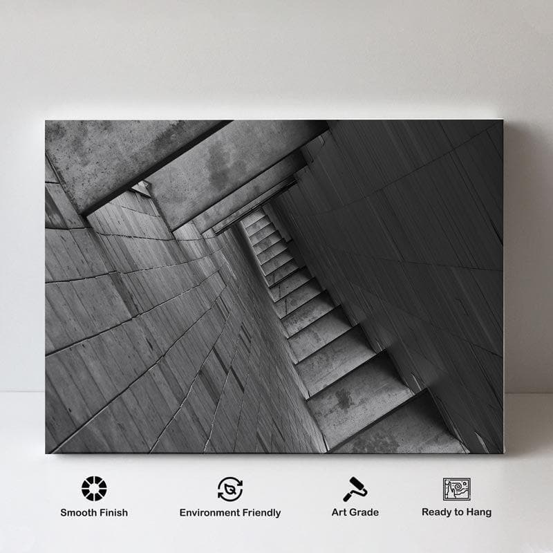 Wall Art & Paintings - Monochromatic Metropolis Wall Painting - Gallery Wrap