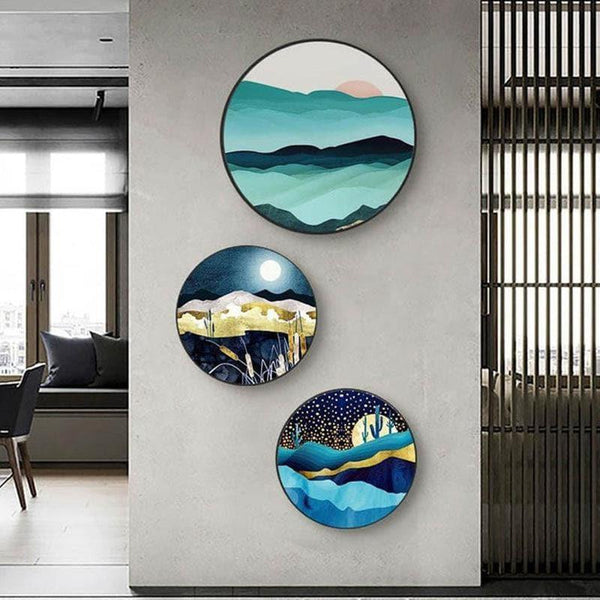 Buy Wall Art & Paintings - Moonscape Wall Art - Set Of Three at Vaaree online