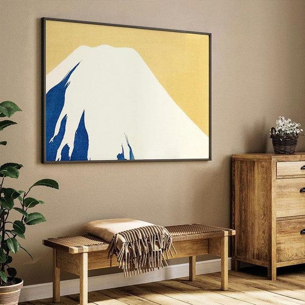 Wall Art & Paintings - Mount Fuji From Momoyogusa Painting By Kamisaka Sekka - Black Frame