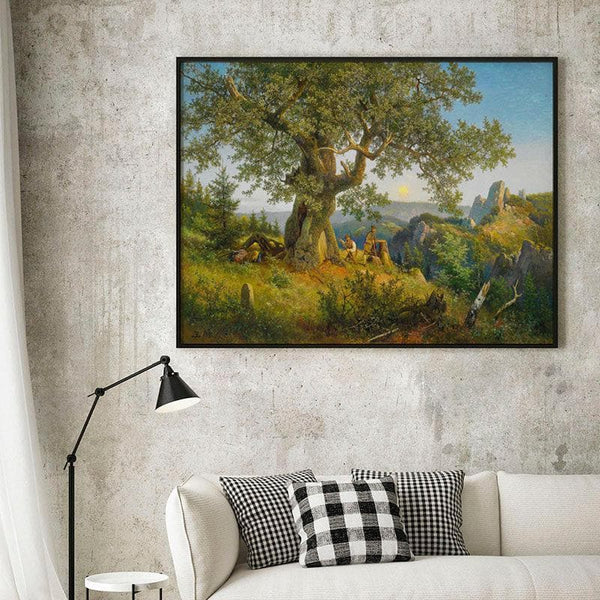 Wall Art & Paintings - Mountain Side Canvas Painting - Black Frame