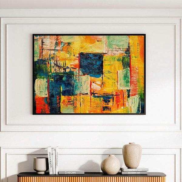 Wall Art & Paintings - Multi-colored Abstract Art - Black Frame