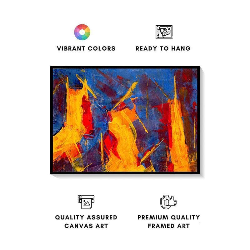 Buy Multi Colored Abstract Painting - Black Frame Wall Art & Paintings from Vaaree