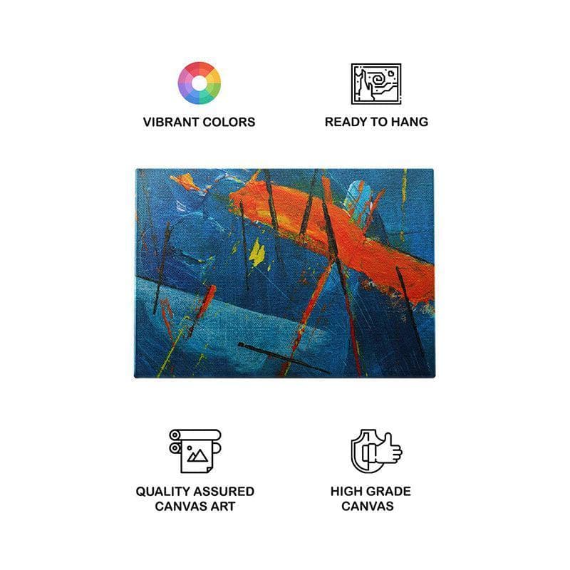 Buy Multicolored Abstract Fusion Painting - Gallery Wrap Wall Art & Paintings from Vaaree