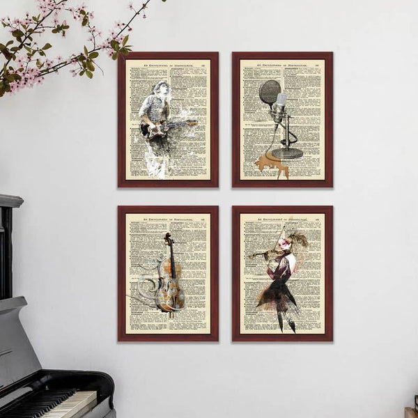 Wall Art & Paintings - Muscical Fiesta Wall Art - Set Of Four