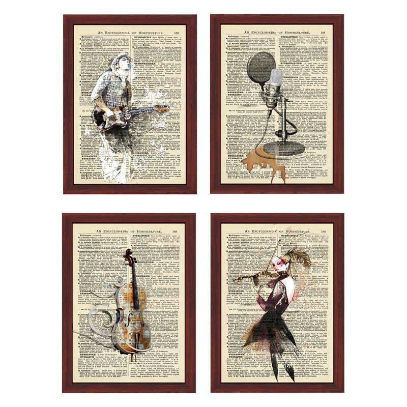 Wall Art & Paintings - Muscical Fiesta Wall Art - Set Of Four