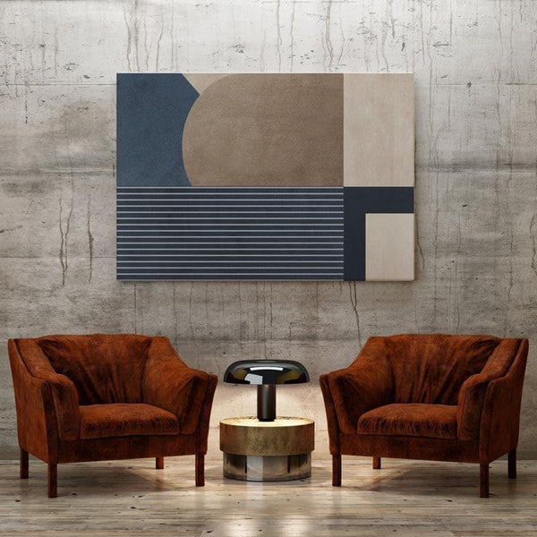 Wall Art & Paintings - Navy Geometric figures - Gallery Wrap