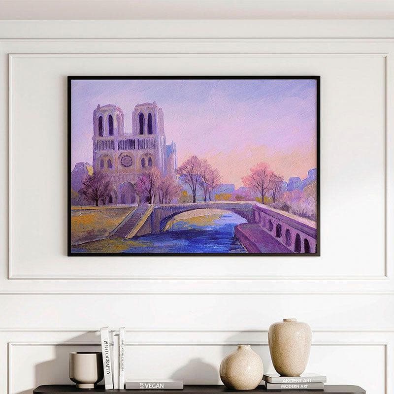 Wall Art & Paintings - Notre Dame De Paris Painting - Black Frame