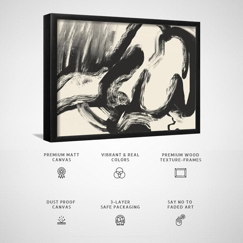 Wall Art & Paintings - Nude Noise Wall Painting - Black Frame