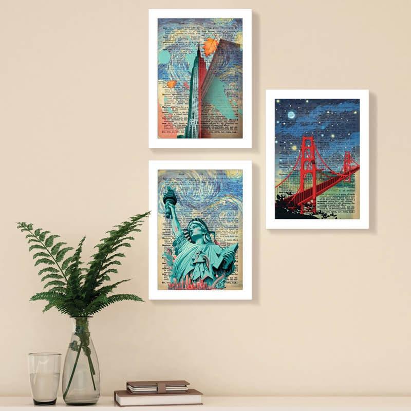 Wall Art & Paintings - NYC Charm Wall Art - Set Of Three