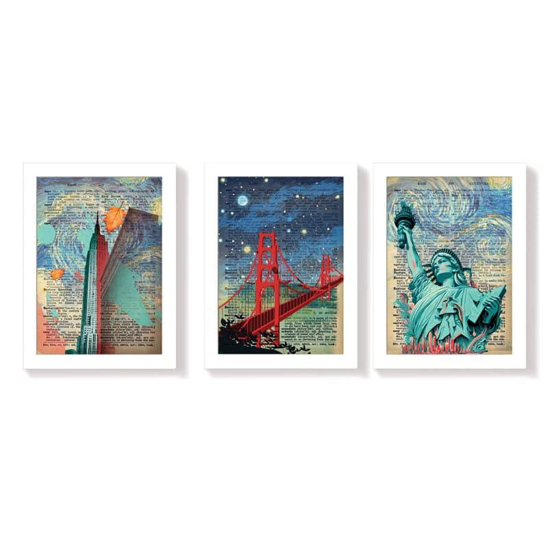 Wall Art & Paintings - NYC Charm Wall Art - Set Of Three