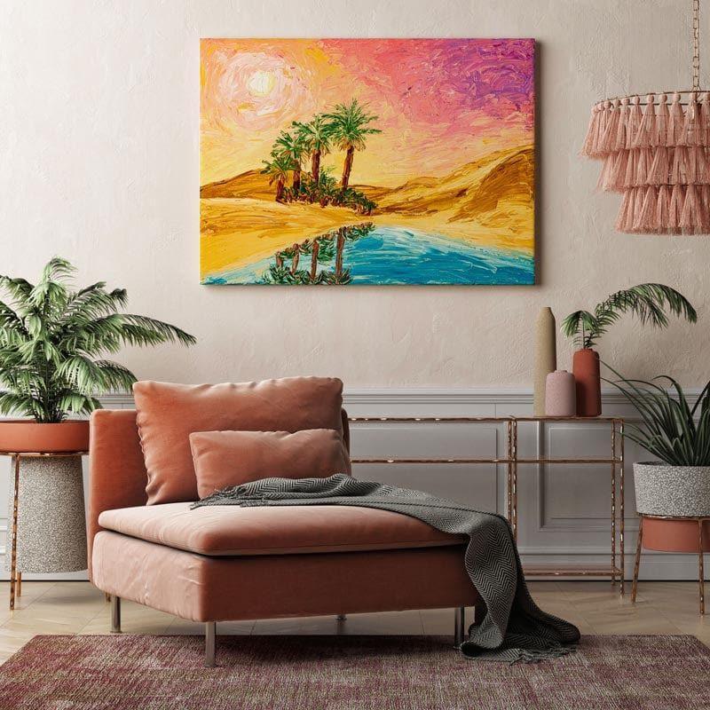 Wall Art & Paintings - Oasis In The Sahara desert Wall Painting - Gallery Wrap