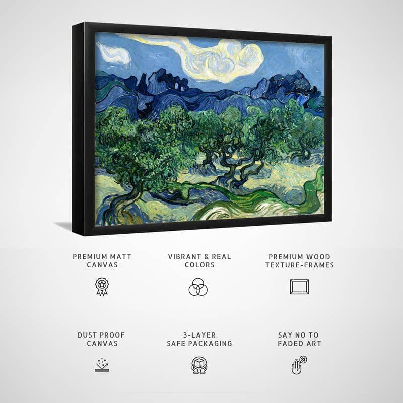 Wall Art & Paintings - Olive Trees By Vincent Van Gogh - Black Frame