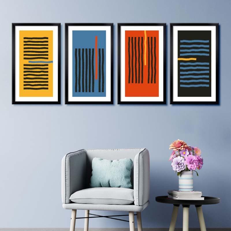 Buy Out Of The Box Wall Art - Set Of Four Wall Art & Paintings from Vaaree