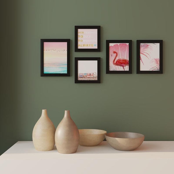 Wall Art & Paintings - Painterly Flamingo Wall Art - Set Of Five