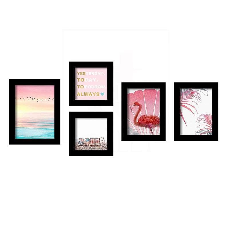 Wall Art & Paintings - Painterly Flamingo Wall Art - Set Of Five