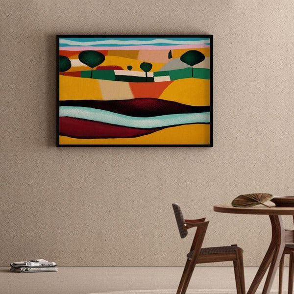 Wall Art & Paintings - Painting Of Riverruns Wall Painting - Black Frame