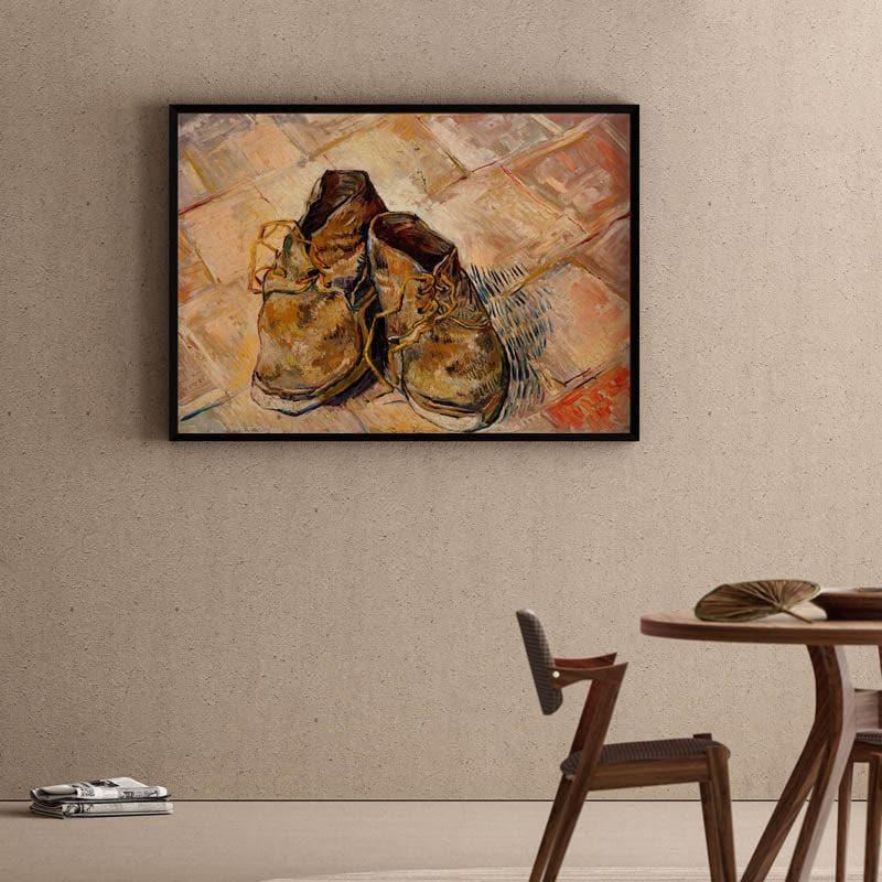 Wall Art & Paintings - Painting Of Shoes By Vincent Van Gogh - Black Frame