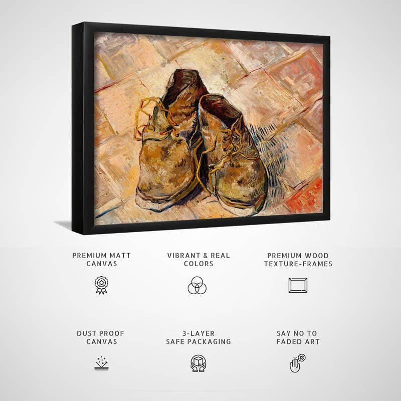 Wall Art & Paintings - Painting Of Shoes By Vincent Van Gogh - Black Frame