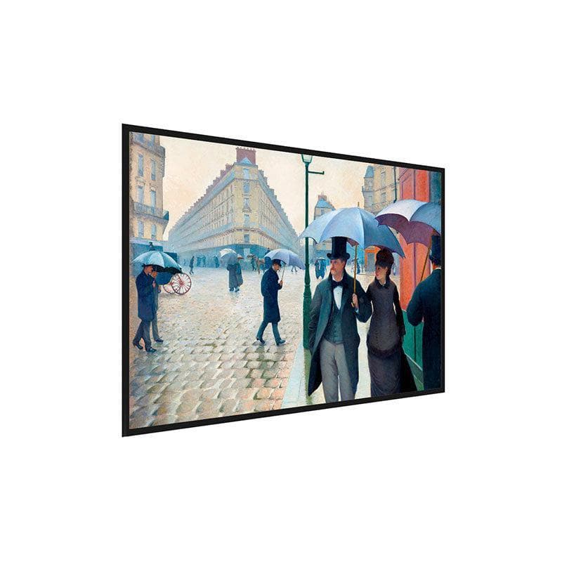 Buy Paris Street Canvas Painting By Gustave Caillebotte - Black Frame Wall Art & Paintings from Vaaree