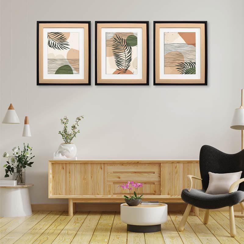 Wall Art & Paintings - Pastel Leafy Wall Art - Set Of Three