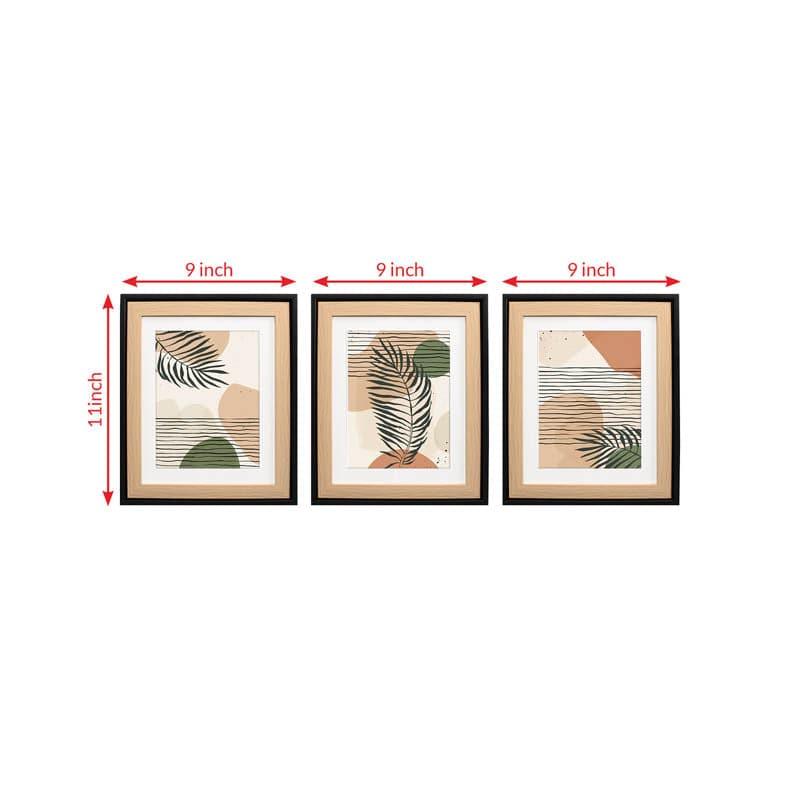 Wall Art & Paintings - Pastel Leafy Wall Art - Set Of Three