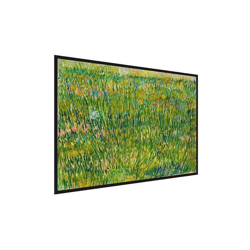 Wall Art & Paintings - Patch Of Grass Canvas Painting By Vincent Van Gogh - Black Frame