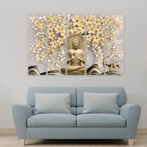 Wall Art & Paintings - Peace Temple Wall Art - Set Of Five