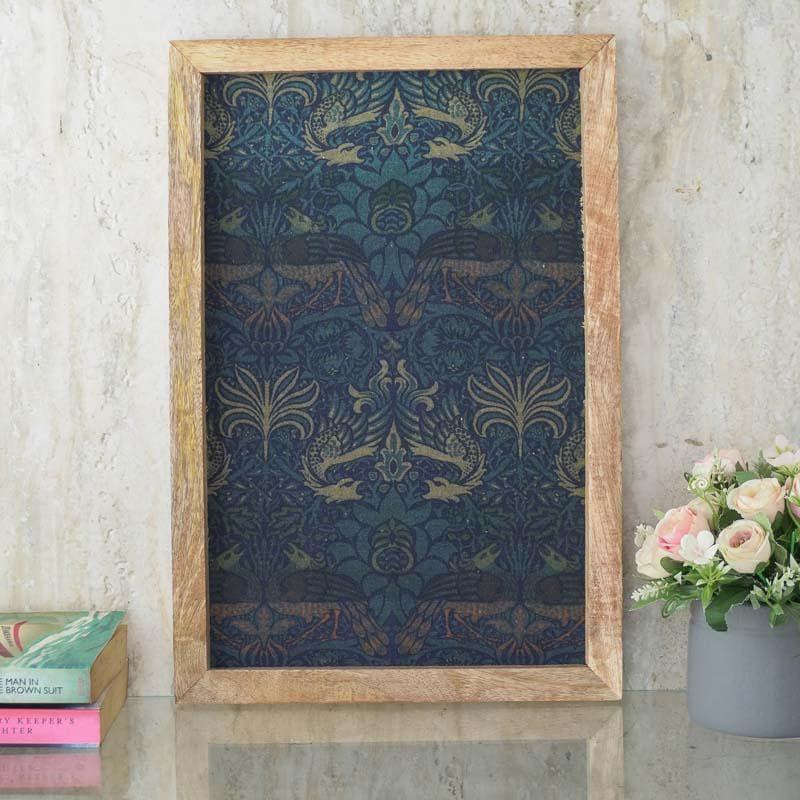 Wall Art & Paintings - Peacock & Dragon Textile Canvas Painting