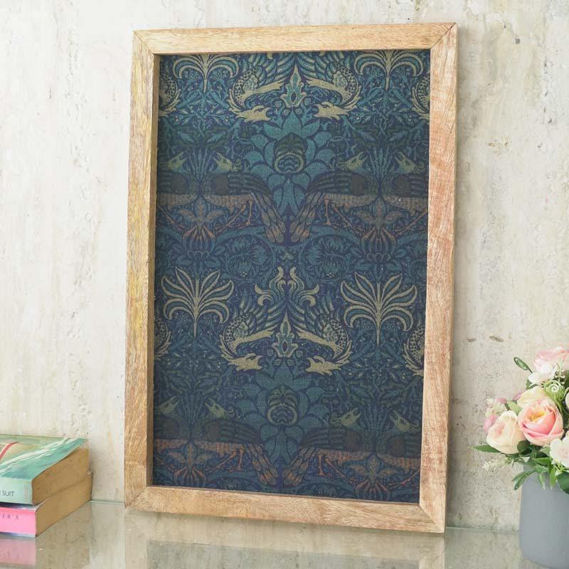 Wall Art & Paintings - Peacock & Dragon Textile Canvas Painting