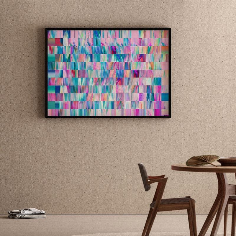 Wall Art & Paintings - Pixel Plasm Wall Painting - Black Frame