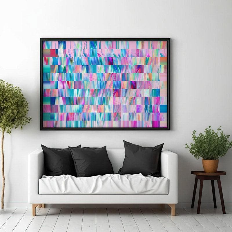 Wall Art & Paintings - Pixel Plasm Wall Painting - Black Frame