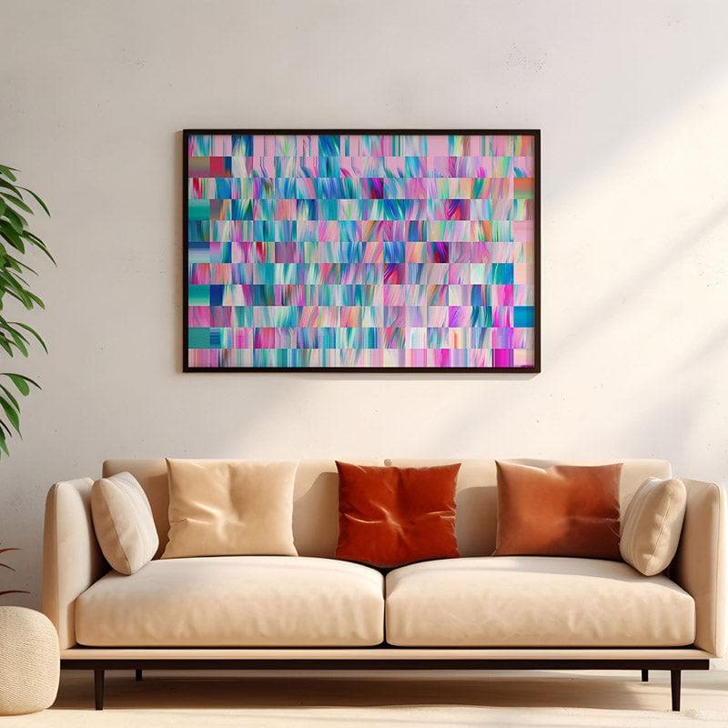 Wall Art & Paintings - Pixel Plasm Wall Painting - Black Frame