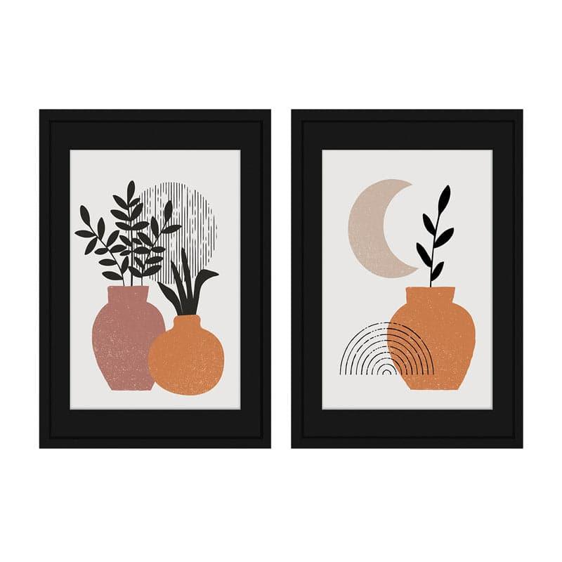 Wall Art & Paintings - Plant Pots Wall Art - Set Of Two