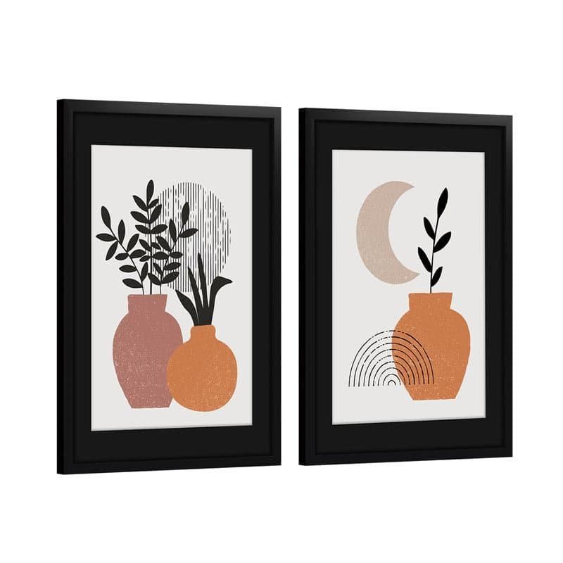 Wall Art & Paintings - Plant Pots Wall Art - Set Of Two