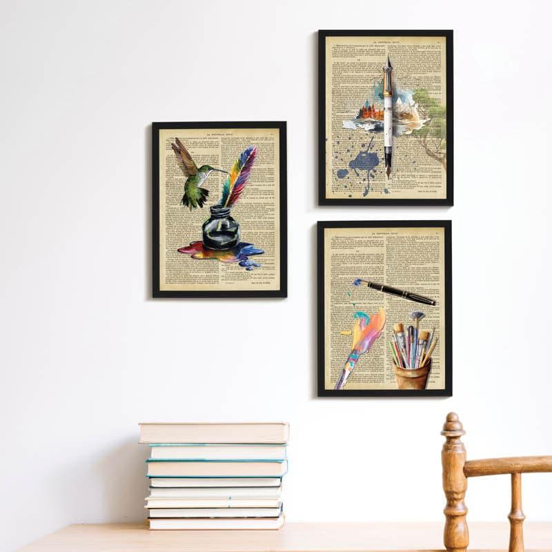 Buy Power Verses Wall Art - Set Of Three Wall Art & Paintings from Vaaree