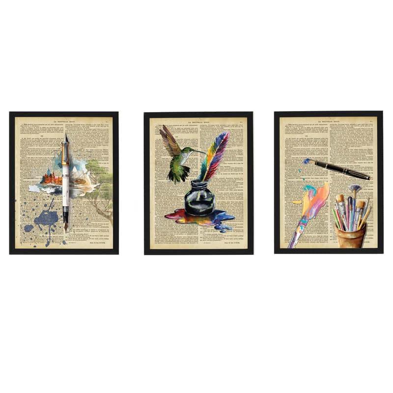 Buy Power Verses Wall Art - Set Of Three Wall Art & Paintings from Vaaree