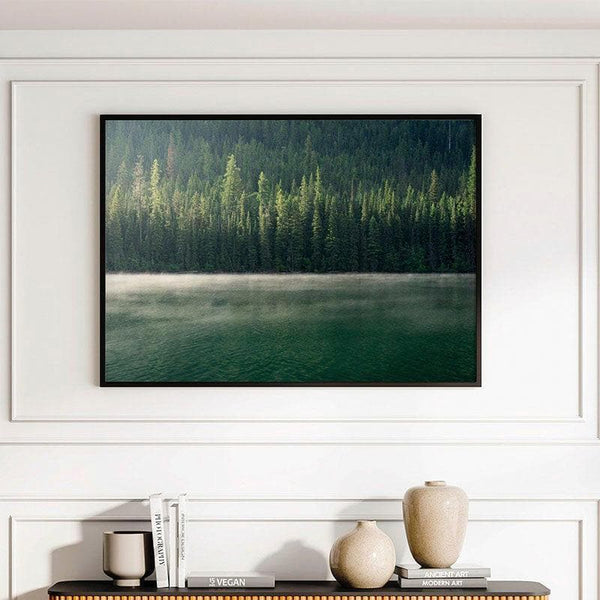 Wall Art & Paintings - Quartz Lake Morning Wall Painting - Black Frame