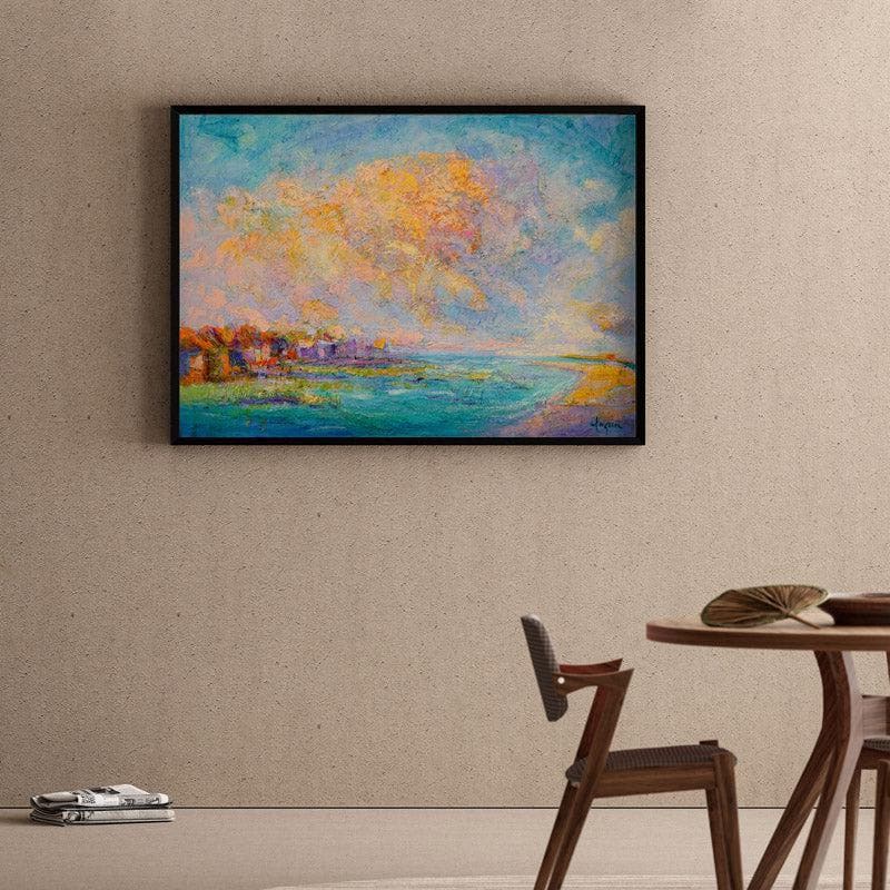 Wall Art & Paintings - Radiant Scape Wall Painting - Black Frame