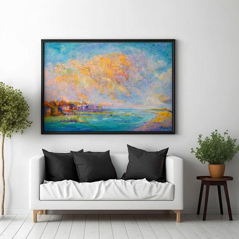 Wall Art & Paintings - Radiant Scape Wall Painting - Black Frame