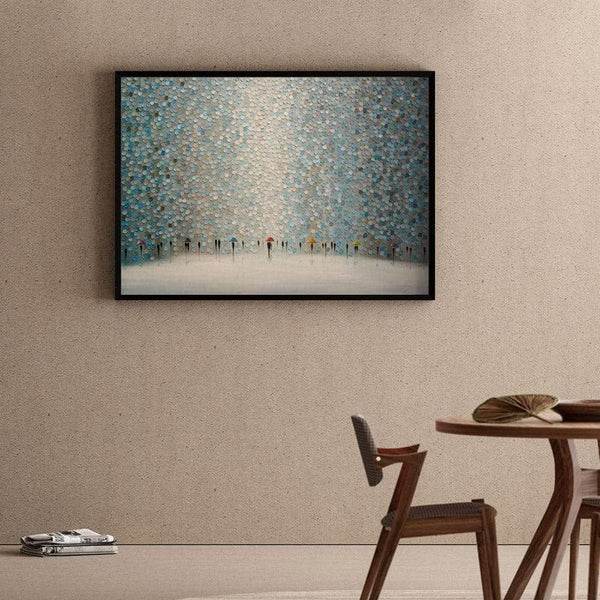 Wall Art & Paintings - Rain Symphony Wall Painting - Black Frame