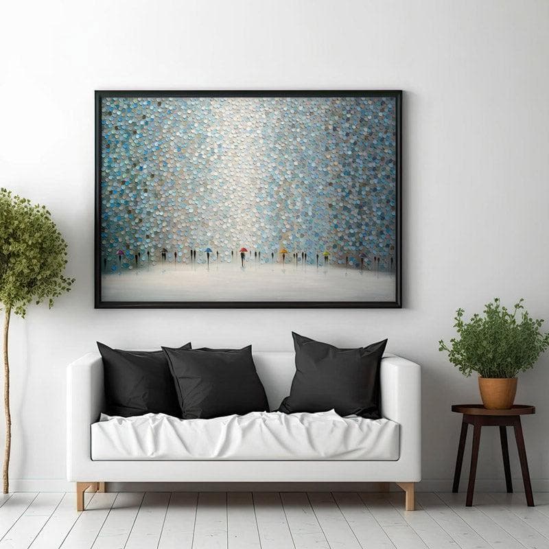 Wall Art & Paintings - Rain Symphony Wall Painting - Black Frame