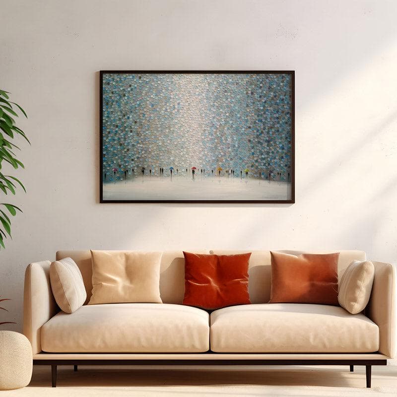 Wall Art & Paintings - Rain Symphony Wall Painting - Black Frame