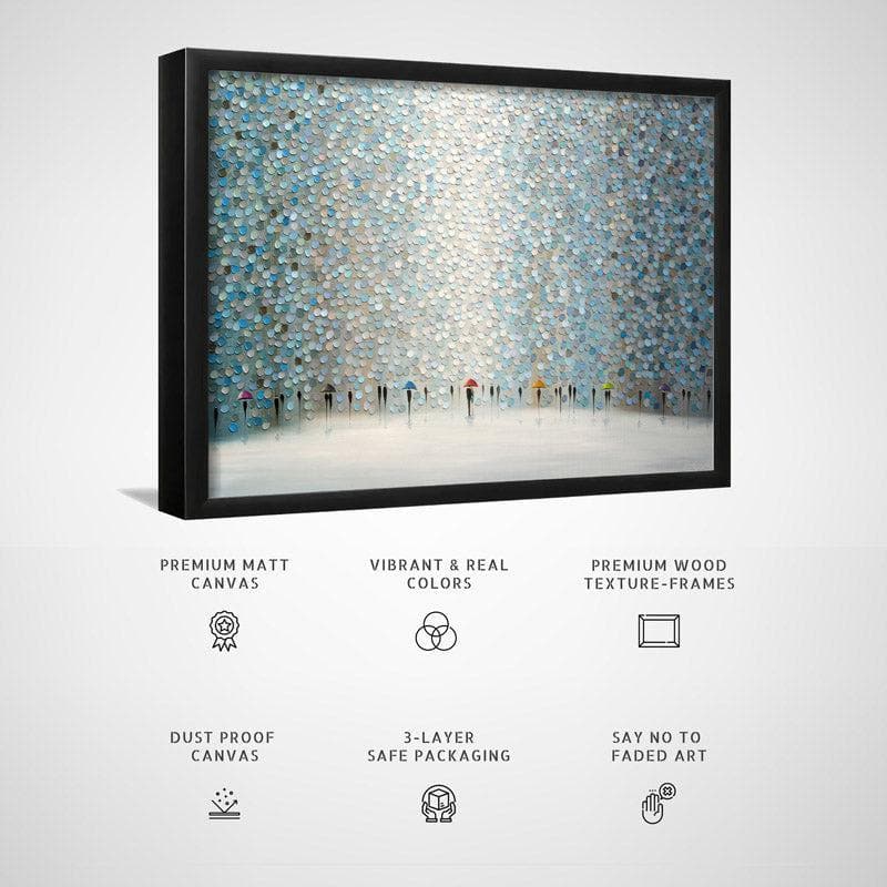 Wall Art & Paintings - Rain Symphony Wall Painting - Black Frame