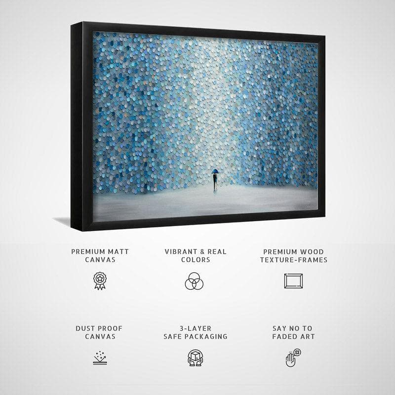 Wall Art & Paintings - Rainfall Melody Wall Painting - Black Frame