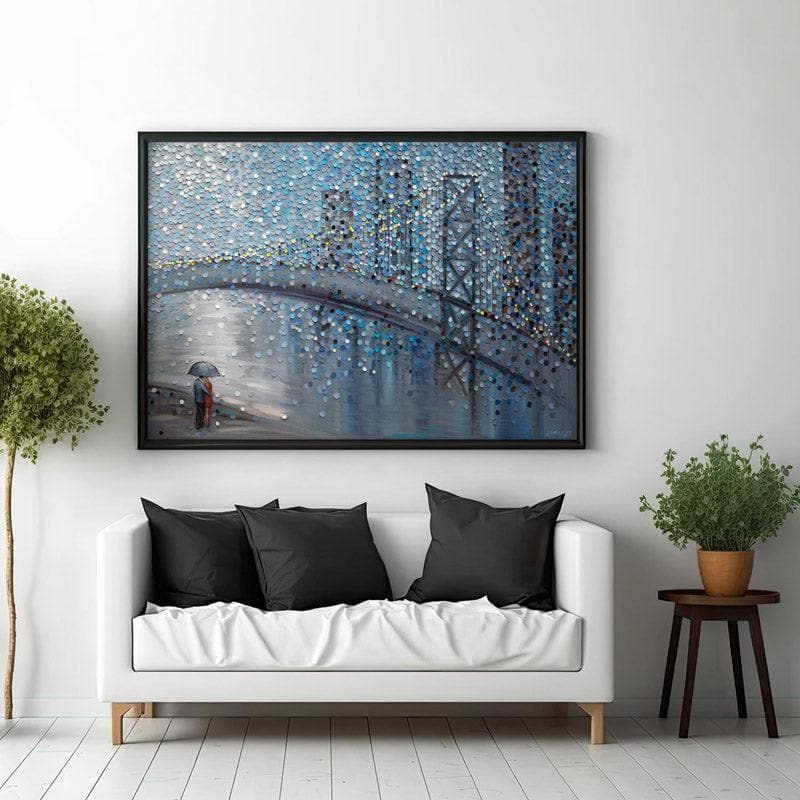 Wall Art & Paintings - Rainy Date Wall Painting - Black Frame