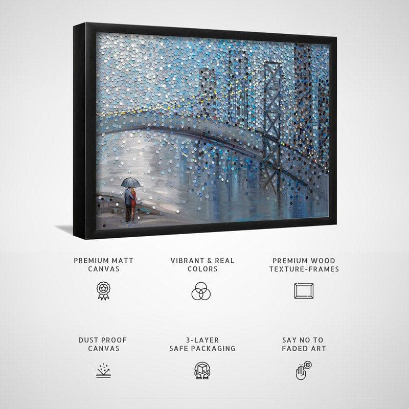 Wall Art & Paintings - Rainy Date Wall Painting - Black Frame