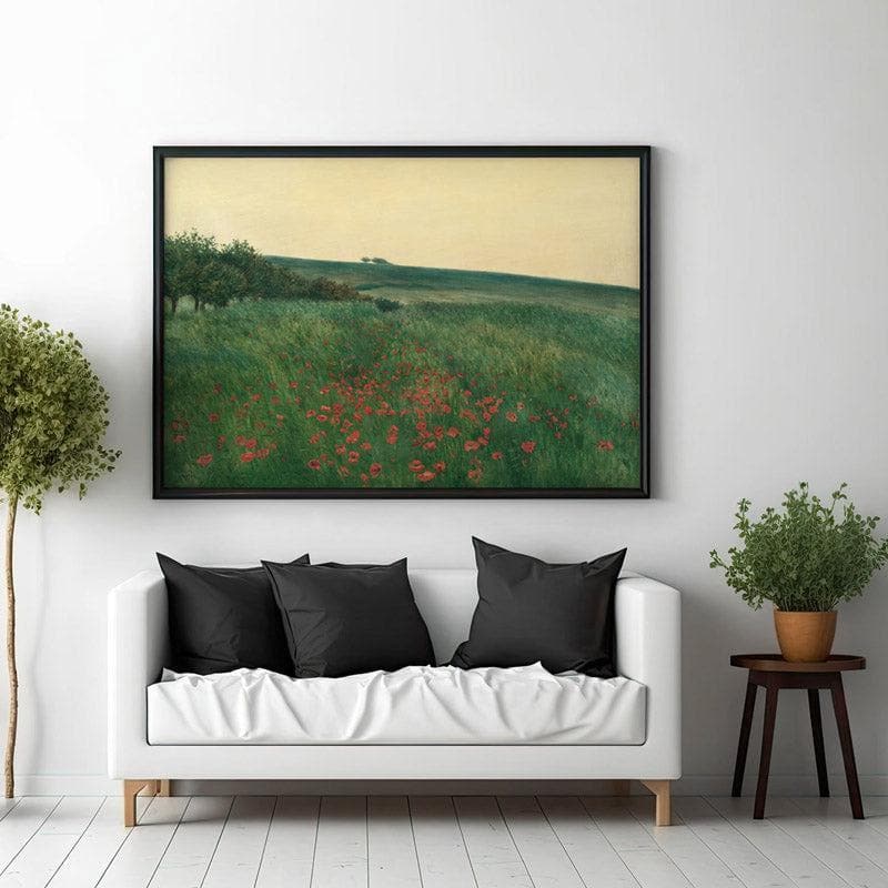 Wall Art & Paintings - Red Poppies Wall Painting - Black Frame